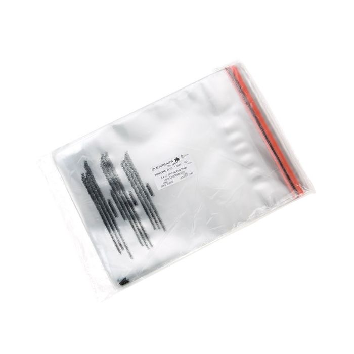 Plastikbeutel 15.2x22.9cm mit Erstickungswarnung - Wiederverschließbar (100 Stück) [PFW169]