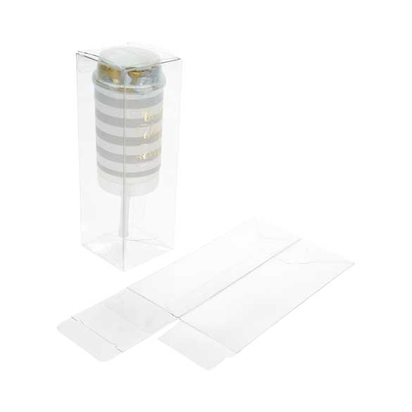 Klarsichtschachteln 5.1x5.1x15.2cm mit Automatikboden (25 Stück) [PLB137]