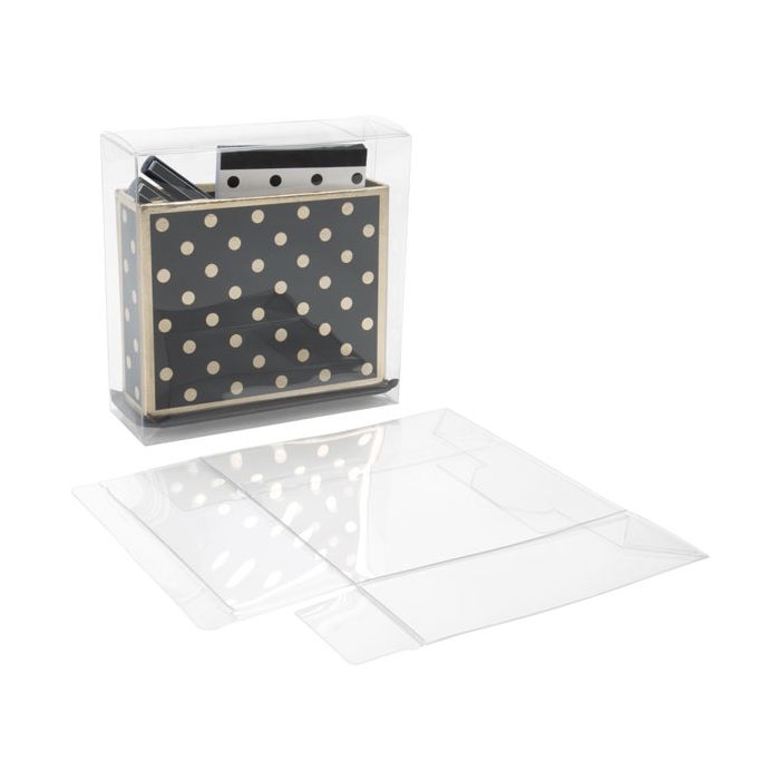 Klarsichtschachteln 14.3x5.1x14.3cm mit Automatikboden (25 Stück) [PLB197]