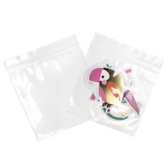 Druckverschlussbeutel 12.5x12.5cm Transparent PP 50 Mikron (100 Stück) [ZC55]