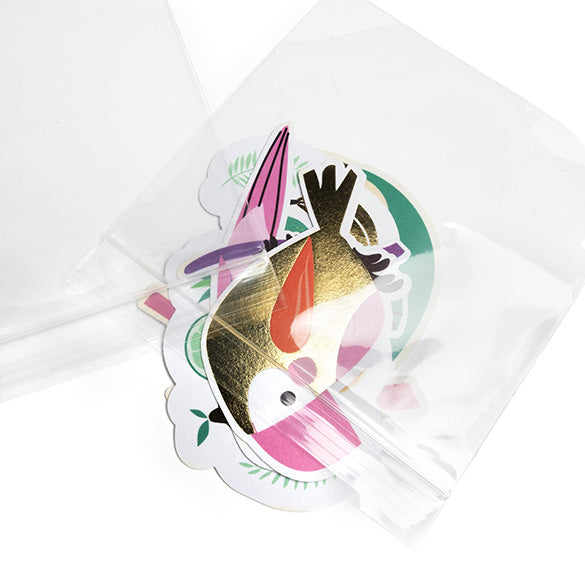 Druckverschlussbeutel 12.5x12.5cm Transparent PP 50 Mikron (100 Stück) [ZC55]