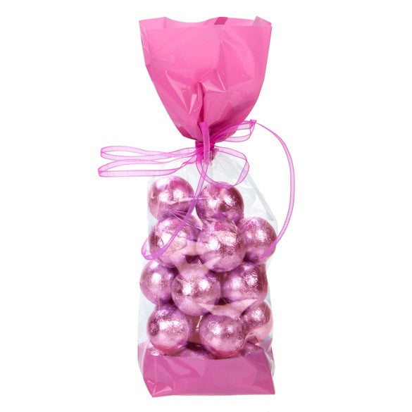 Bedruckte Beutel Rosa - 6.7x4.8x27.3cm mit Seitenfalten (100 Stück) [G2PK]