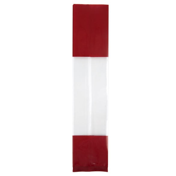 Bedruckte Beutel Rot - 5.1x4.8x24.1cm mit Seitenfalten (100 Stück) [G1RD]