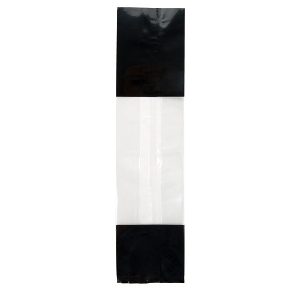 Bedruckte Beutel Schwarz - 6.7x4.8x27.3cm mit Seitenfalten (100 Stück) [G2BK]