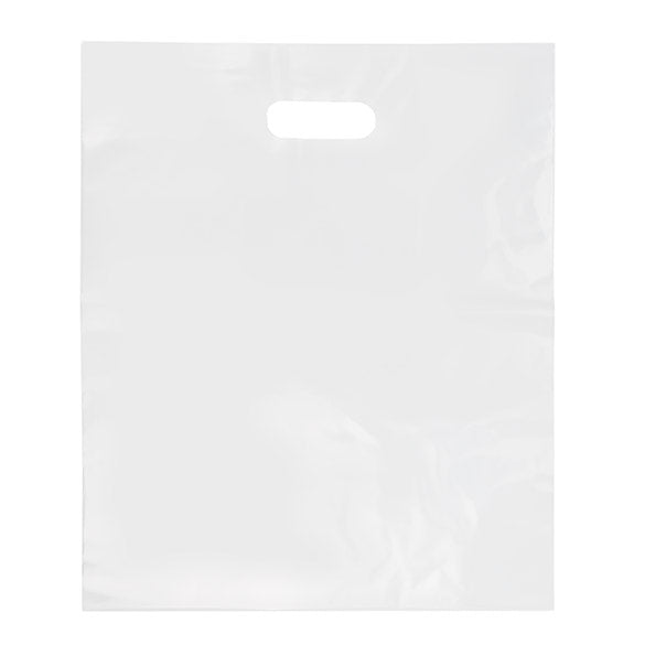 Tragetaschen Transparent - 20% Recyceltes PE 38.1x45.7cm (100 Stück) [H1518CL1R]