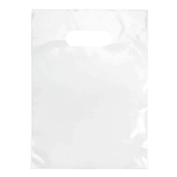 Tragetaschen Transparent - 20% Recyceltes PE 22.9x30.5cm (100 Stück) [H912CL1R]