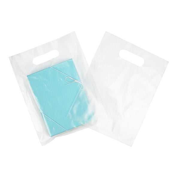 Tragetaschen Gefrostet - 20% Recyceltes PE 22.9x30.5cm (100 Stück) [H912FT1R]
