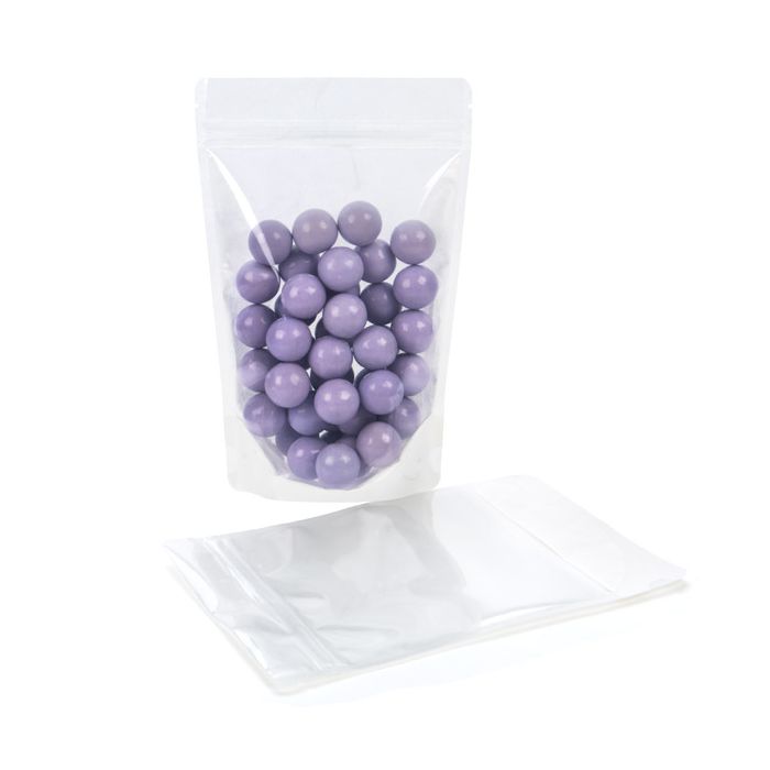 Standbodenbeutel Reispapier Transparent/Weiß 14.9x8.9x23.2cm | 310 Gramm (100 Stück) [ZBGR7WC]