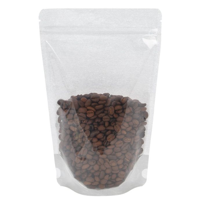 Standbodenbeutel Reispapier Transparent/Silber 14.9x8.9x23.2cm | 310 Gramm (100 Stück) [ZBGR7SC]