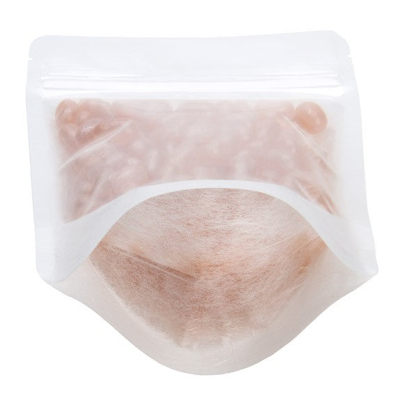 Standbodenbeutel Reispapier Transparent/Weiß 11.9x7.6x18.4cm | 110 Gramm (100 Stück) [ZBGR46WC]