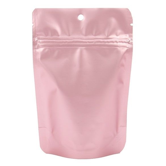 Standbodenbeutel Rosa mit Aufhängeloch 10.2x6x15.2cm (100 Stück) [ZBGM2RG]