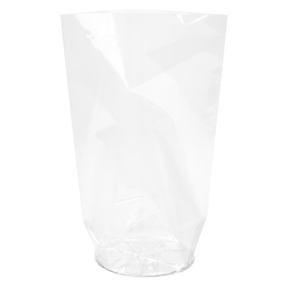 Plastikbeutel Runde Boden 10,2x25,4cm 40 Mikron und mit Bodenblatt (50 Stück) [RPBG4]