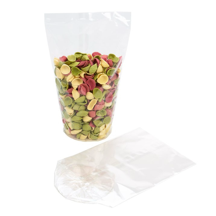 Plastikbeutel Runde Boden 10,2x25,4cm 40 Mikron und mit Bodenblatt (50 Stück) [RPBG4]