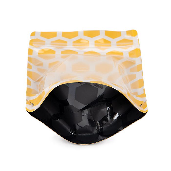 Standbodenbeutel Honigwabe 13x7.9x20.6 cm (25 Stück) [ZBGSW3HC]