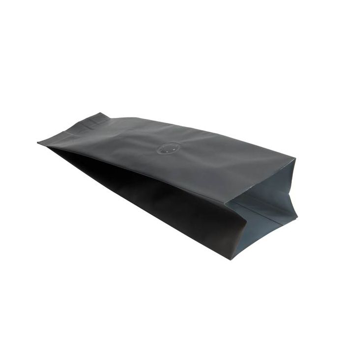 Kaffeebeutel Mattschwarz mit Ventil 8x6x26cm | 285 Gramm (50 Stück) [SGC1BM]