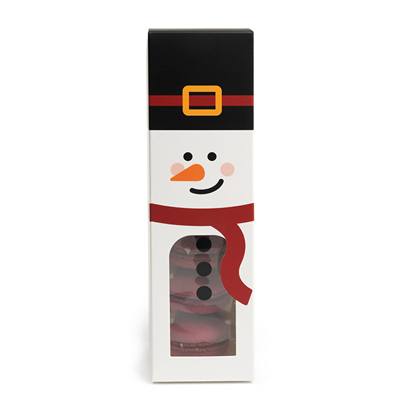 Schneemann Papierschachtel mit Sichtfenster 5,7x5,7x20,3 cm (25 Stück) [SKB228SN]