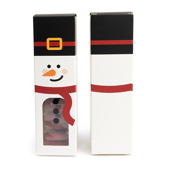 Schneemann Papierschachtel mit Sichtfenster 5,7x5,7x20,3 cm (25 Stück) [SKB228SN]