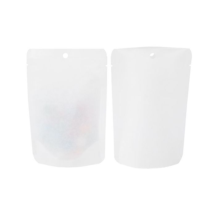 Standbodenbeutel Kraft Weiß Umweltfreundlich 10,2x6x15,2 cm (100 Stück) [SUPEK2W]