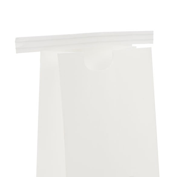 Kraftbeutel Weiß wiederverschließbar 8,6x6,4x19,7cm (100 Stück) [TTW1W]