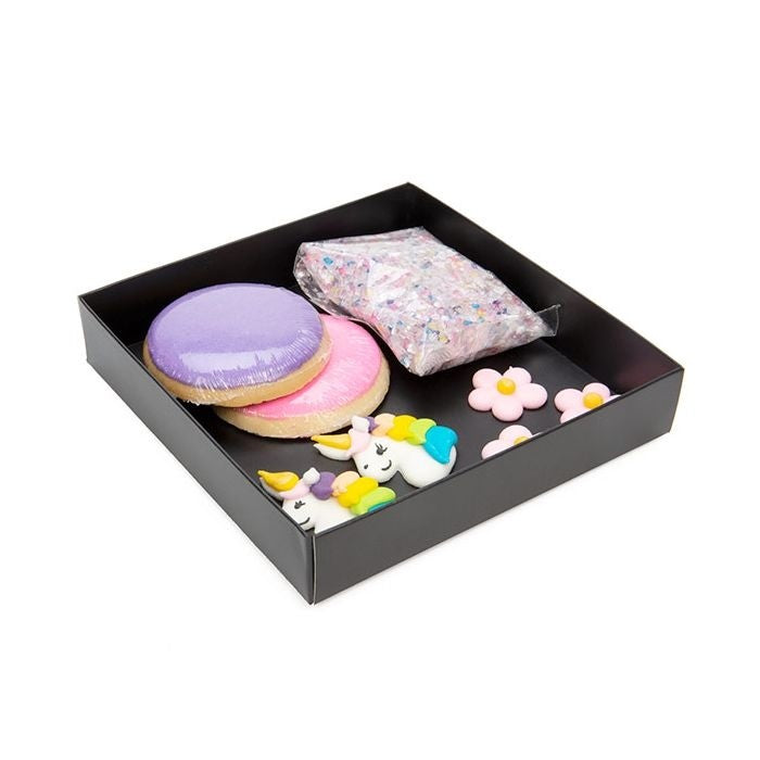 Schwarz Pappschachteln Boden 13x2.5x13.3cm (25 Stück) [BK357]