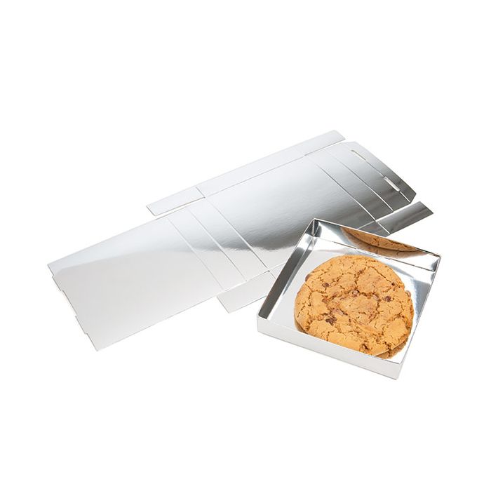 Pappschachtelböden Silber 13x2.5x13.3cm (25 Stück) [SS357]