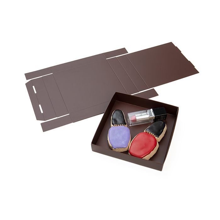 Pappschachtelböden Schokoladenbraun 13x2.5x13.3cm (25 Stück) [CB357]