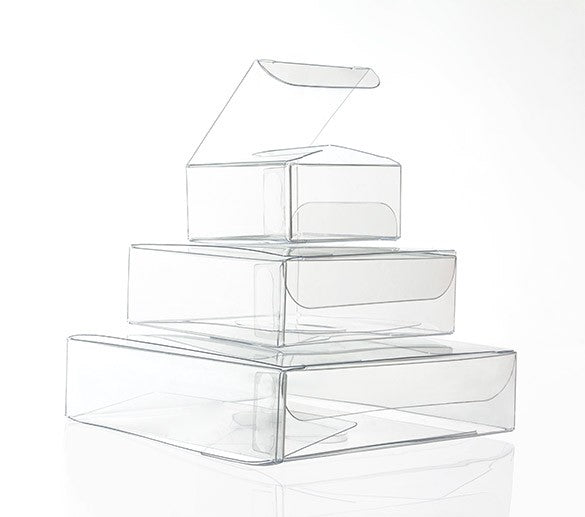 Plastic Gift Boxes 12.7x12.7x7.6cm Crystal Clear