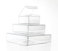 Plastic Gift Boxes 10.2x10.2x5.1cm Crystal Clear