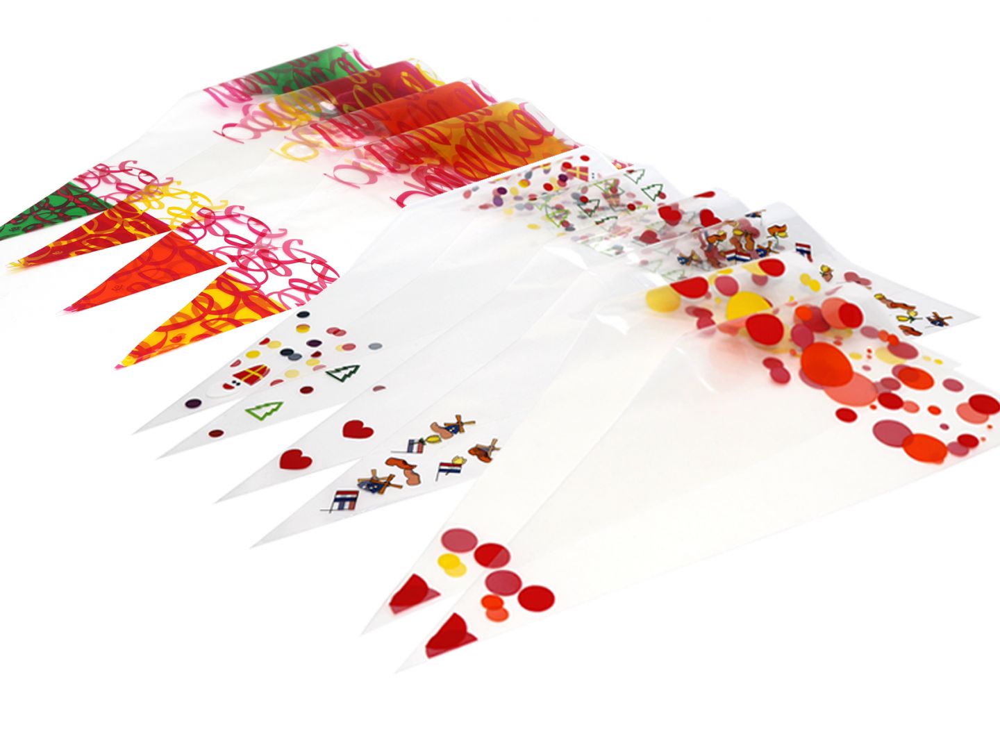 Spitztüten 25x46cm 1 Pfund rot/gelb (250 Stück) [DV-3265]