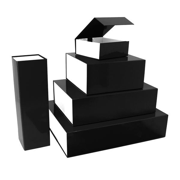 Magnet boxes 42,5x33,3x9,7cm Black/White (25 pcs)