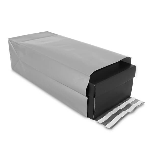 Plastic Mailing Bags 30+14x47 cm Silver (125 pcs)