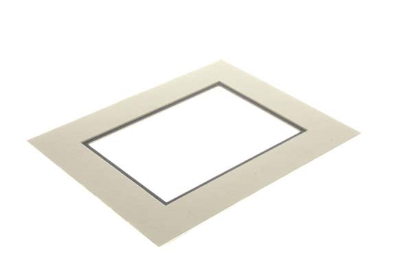 Fertig-Passepartouts mit 19.4x24.5cm Fenster - Weiß/Schwarz doppelte Dicke  - 27.9x35.6cm Außenrahmen (10 Stück) [MD20021]