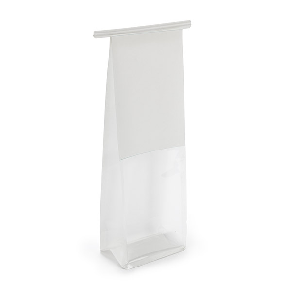 Kraftbeutel Weiß wiederverschließbar 8,9x6,4x25,4cm (100 Stück) [TTGB1K]