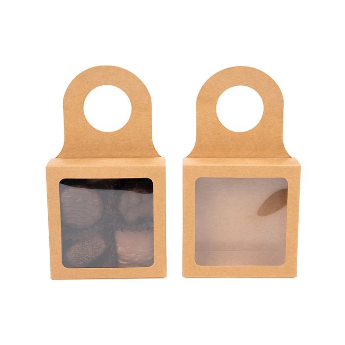 Pappschachteln mit Fenster & Aufhängeloch 9x3x9cm (25 Stück) [FS356]