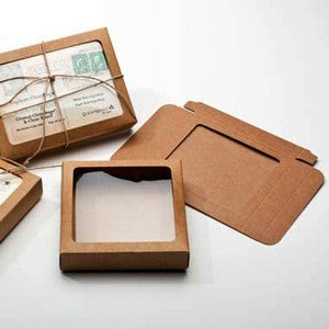 Pappschachteln mit Sichtfenster 10.5x2.2x10.5cm (25 Stück) [WKR245]