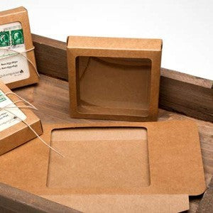 Pappschachteln mit Sichtfenster 10.5x2.2x10.5cm (25 Stück) [WKR245]