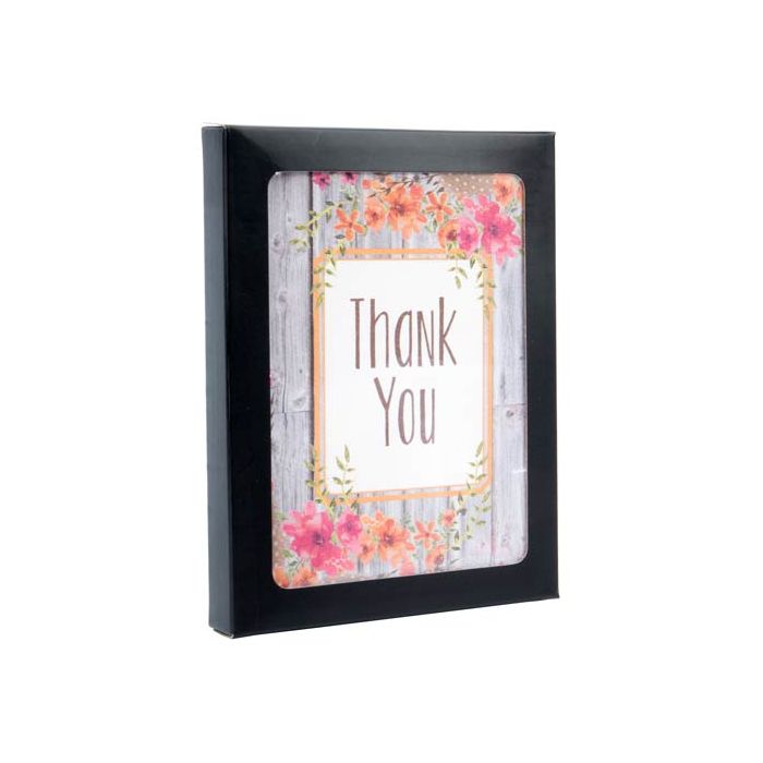 Pappschachteln Mattschwarz 11,5x1,5x15cm mit Fenster (25 Stück) [WMBG3]