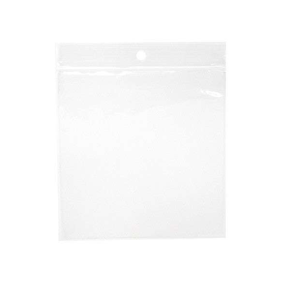Druckverschlussbeutel mit Aufhängeloch 10x10cm Kristallklar PP 75 Mikron (100 Stück) [Z3R44]