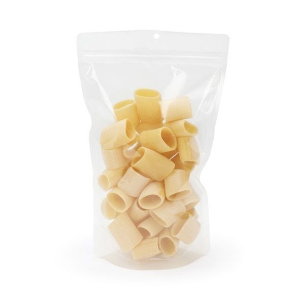 Standbodenbeutel Transparent 17x9x28.5cm | 340 Gramm mit Aufhängeloch (100 Stück) [ZBG4H]