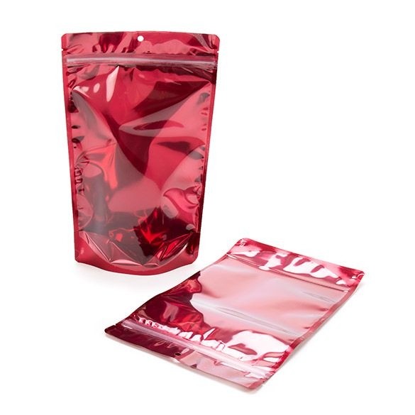 Standbodenbeutel Transparent/Rosa 17.1x8.9x28.6cm | 340 Gramm (100 Stück) [ZBGB4FS]