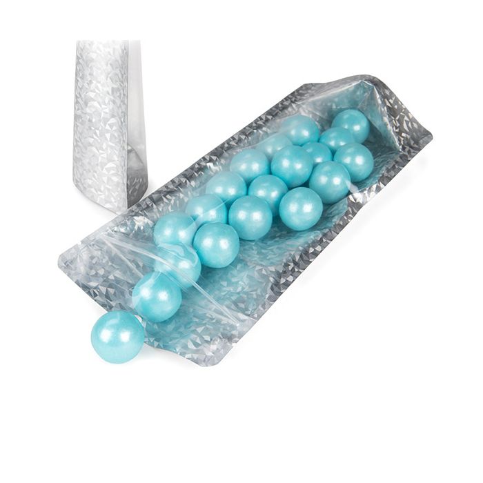 Standbodenbeutel Transparentes/Holografisches Eis 10,8x6x23,8 cm mit Aufhängeloch (25 Stück) [ZBGHI1NC]