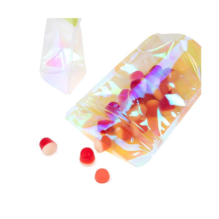 Standbodenbeutel Holografisch 10,2x6x15,2 cm (25 Stück) [ZBGI2]