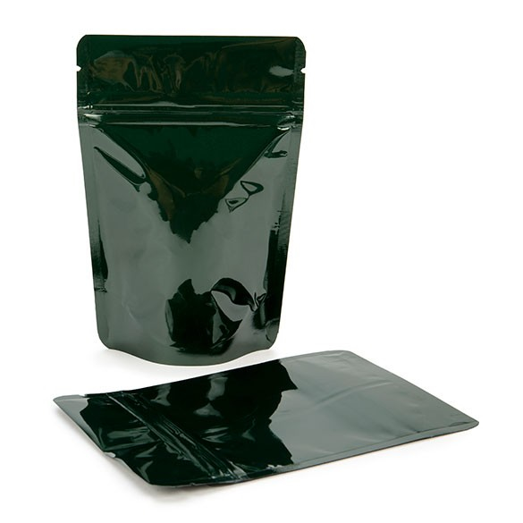 Standbodenbeutel Grün 10.2x6x15.2cm | 57 Gramm (100 Stück) [ZBGM2HG]