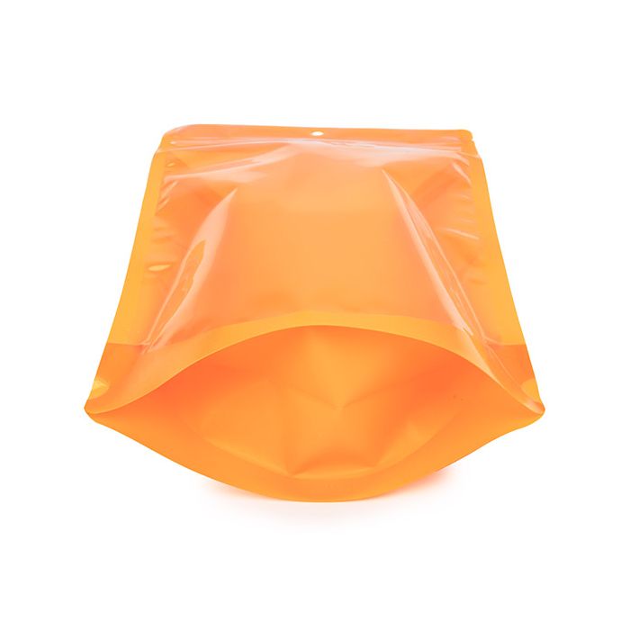 Standbodenbeutel Transparent/Neon- Orange 17,2x8,9x28,6 cm (100 Stück) [ZBGN4OR]