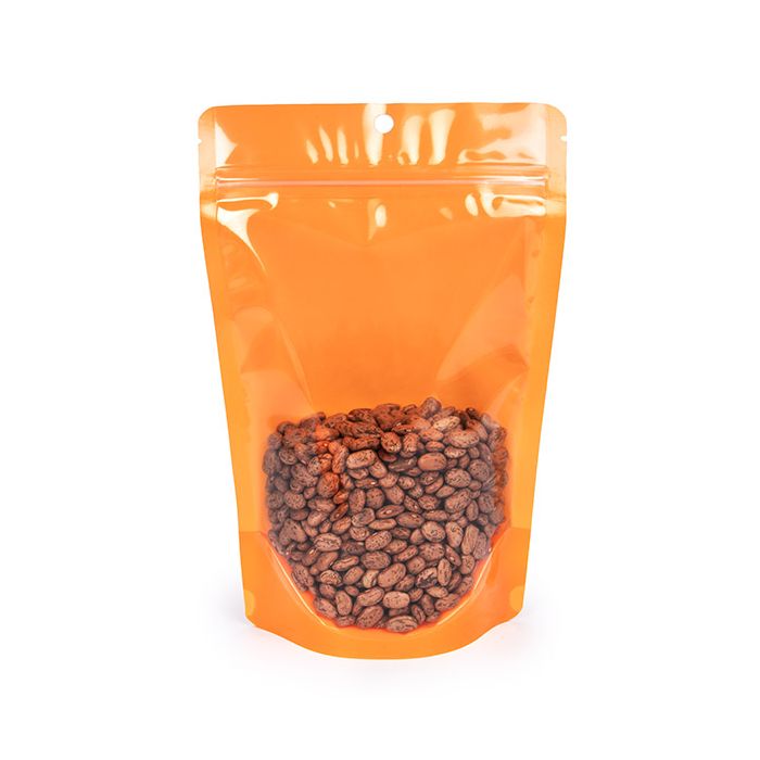 Stand Up Pouches Transparent/Neon Orange 14,9x8,9x23,2 cm