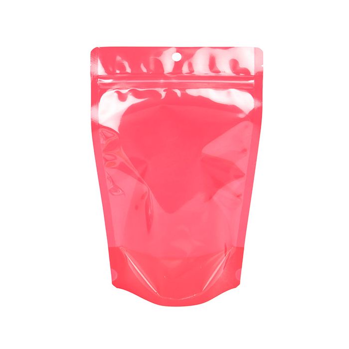 Standbodenbeutel Transparent/Neon- Watermelon 14,9x8,9x23,2 cm (100 Stück) [ZBGN7W]