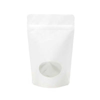 Stand Up Pouches Pearl White with oval Window 14.9x8.9x23.2cm
