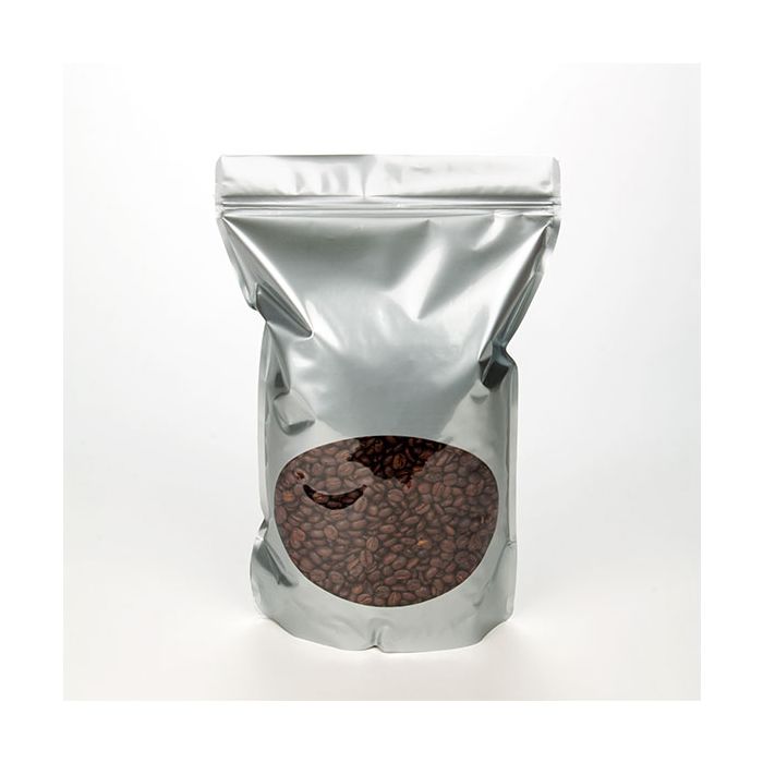 Stand Up Pouches Silver with oval Window 23x12x34.5cm | 907 grams