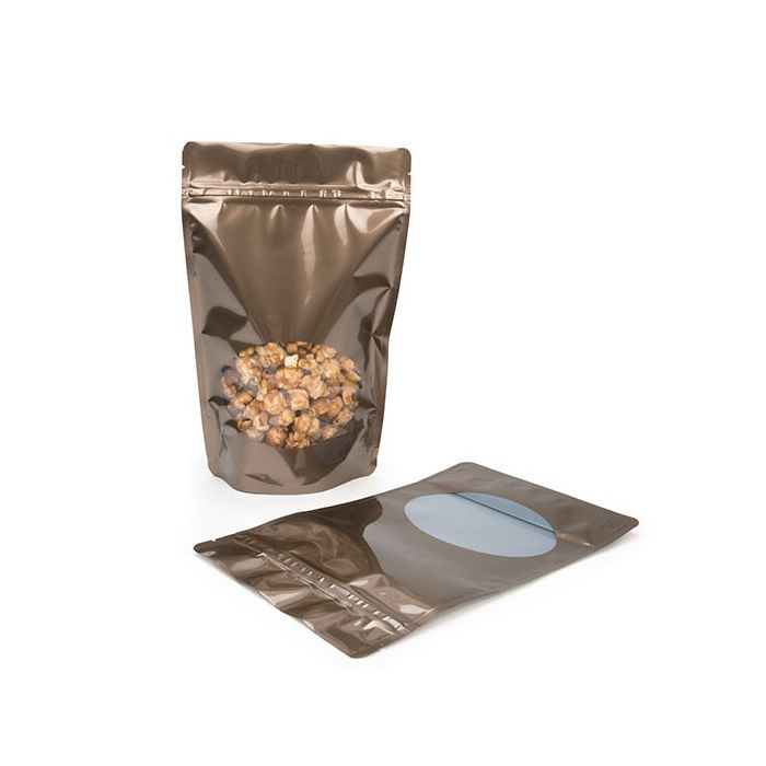 Standbodenbeutel Bronze 14.9x8.9x23.2cm| 310 Gramm (100 Stück) [ZBGO7BZ]