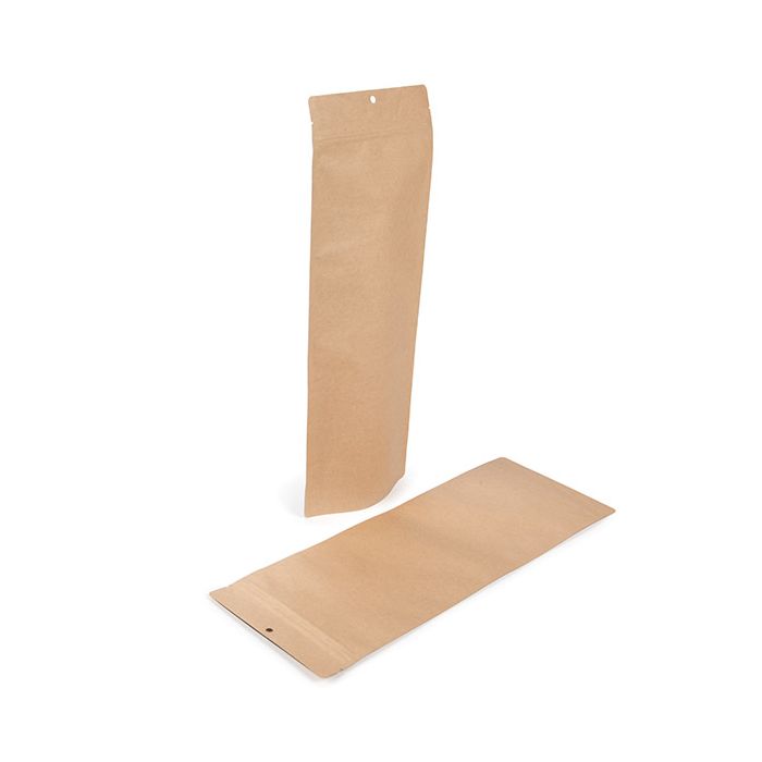 Standbodenbeutel Kraft 14x6x38,1 cm (100 Stück) [ZBGSK2N]